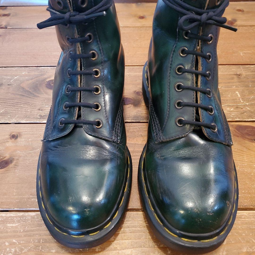 【希少濃緑×ゴールデンサイズ】英国製 ドクターマーチン 8ホール UK7.5