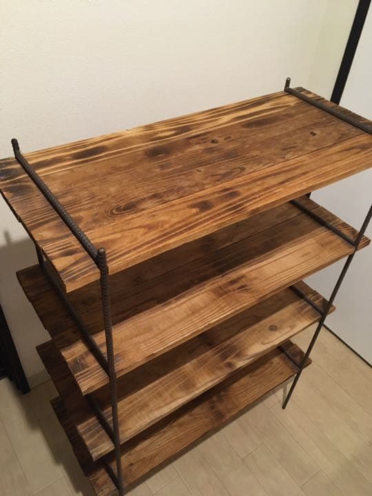 ウッドアイアンラック　組み立て式