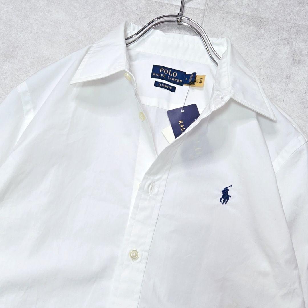 【未使用】ポロラルフローレン シャツ 長袖 ポニー刺繍 現行タグ サイズ6