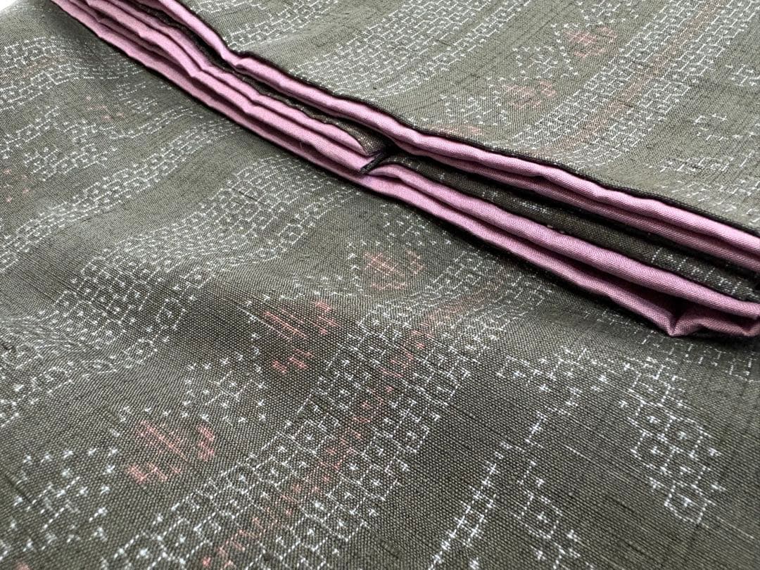 紬 袷 結城紬 奥順謹製 はたおり娘 証書付