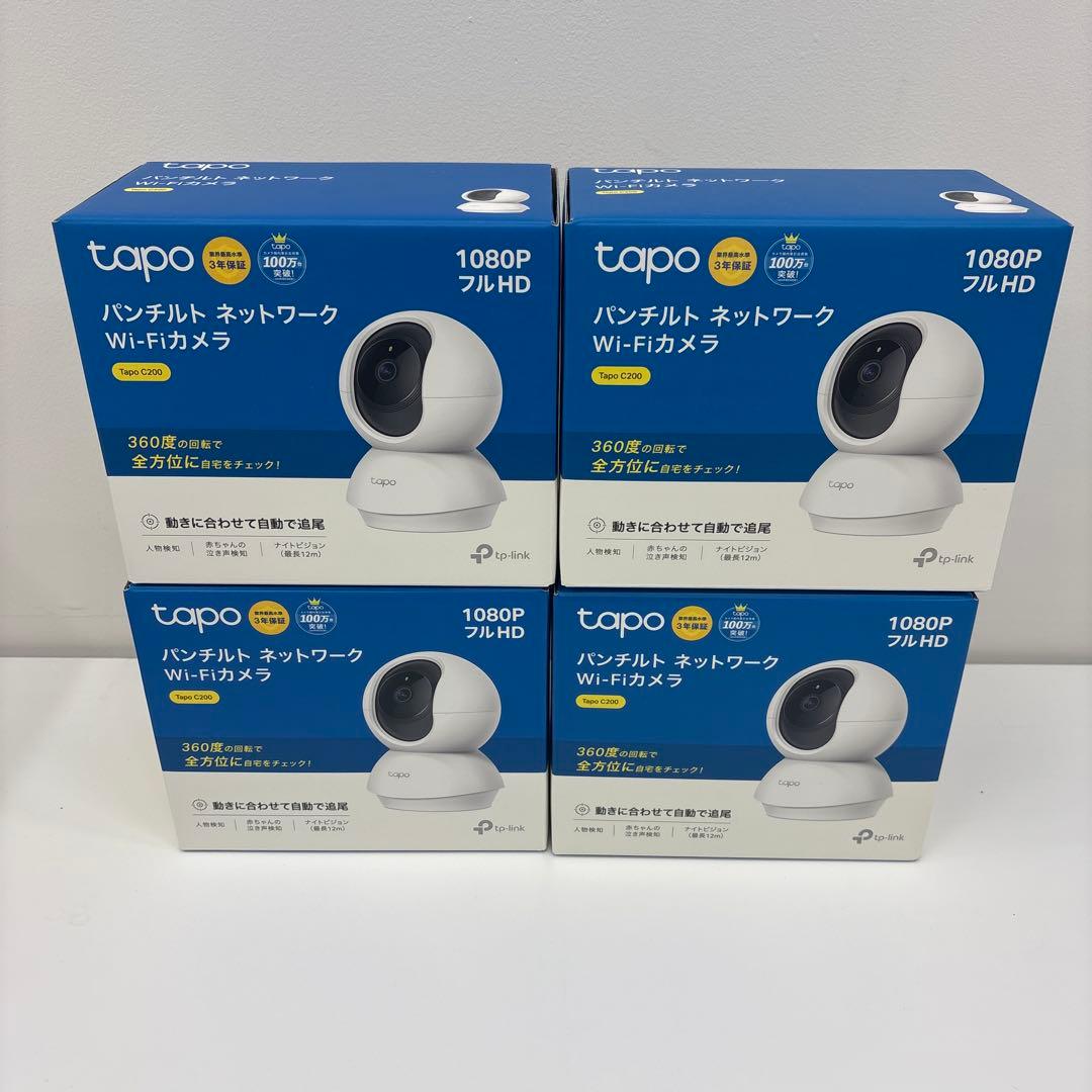 tapo c200 1080P Wi-Fi防犯カメラ 4台セット