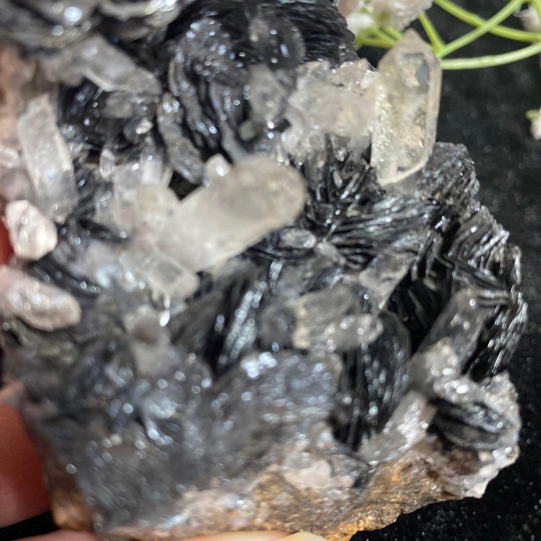 スペキュライト水晶共生クラスター アイアンローズ ヘマタイト ブラックローズ