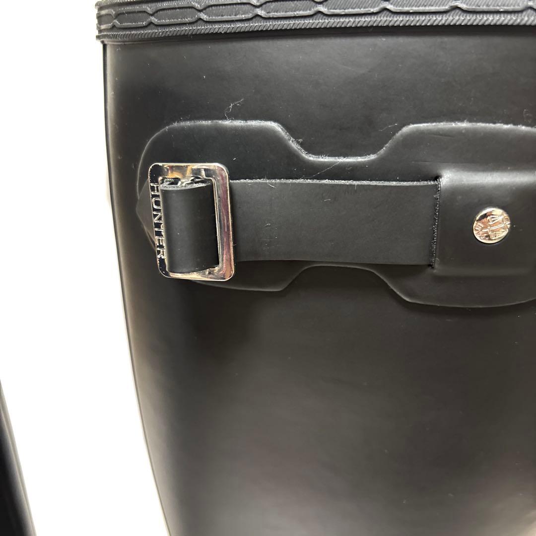 HUNTER 【ハンター 】レインブーツ ベルト付き ブラック　約23cm