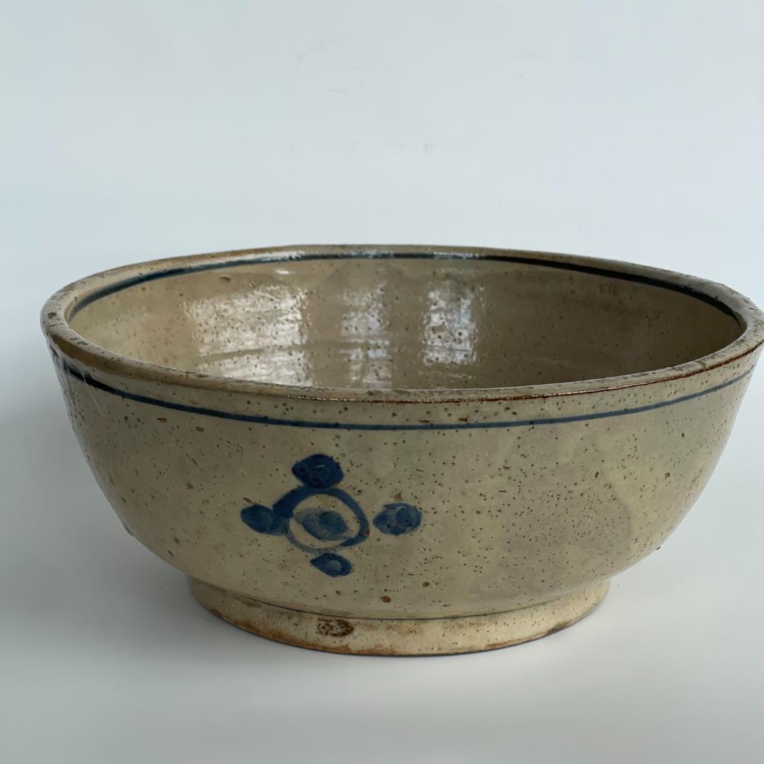 中国 古美術 明末清初 古染付 大鉢 特大 山水図 古玩 景徳鎮 骨董 美品