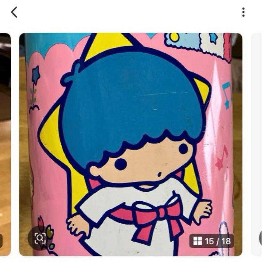 サンリオ　キキララ　（ジャンク品）ゴミ箱　レトロ〜同梱3000円