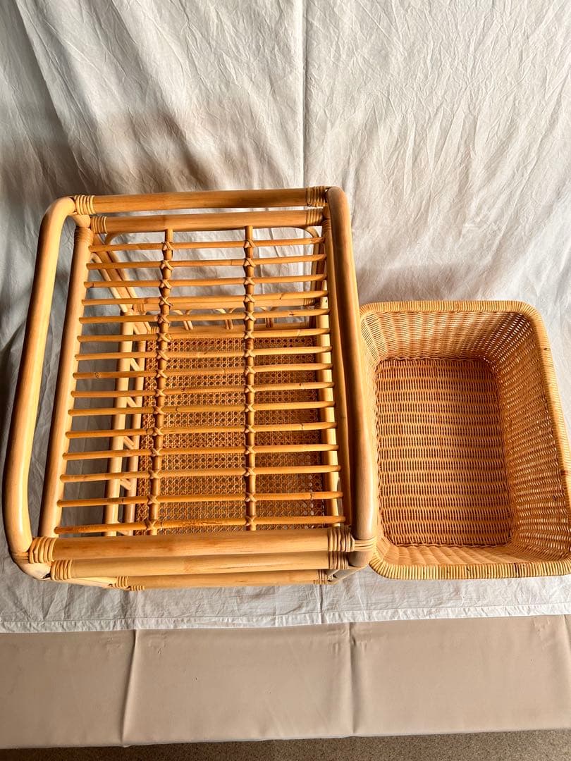 【新品・未使用品】脱衣所用ラタン収納