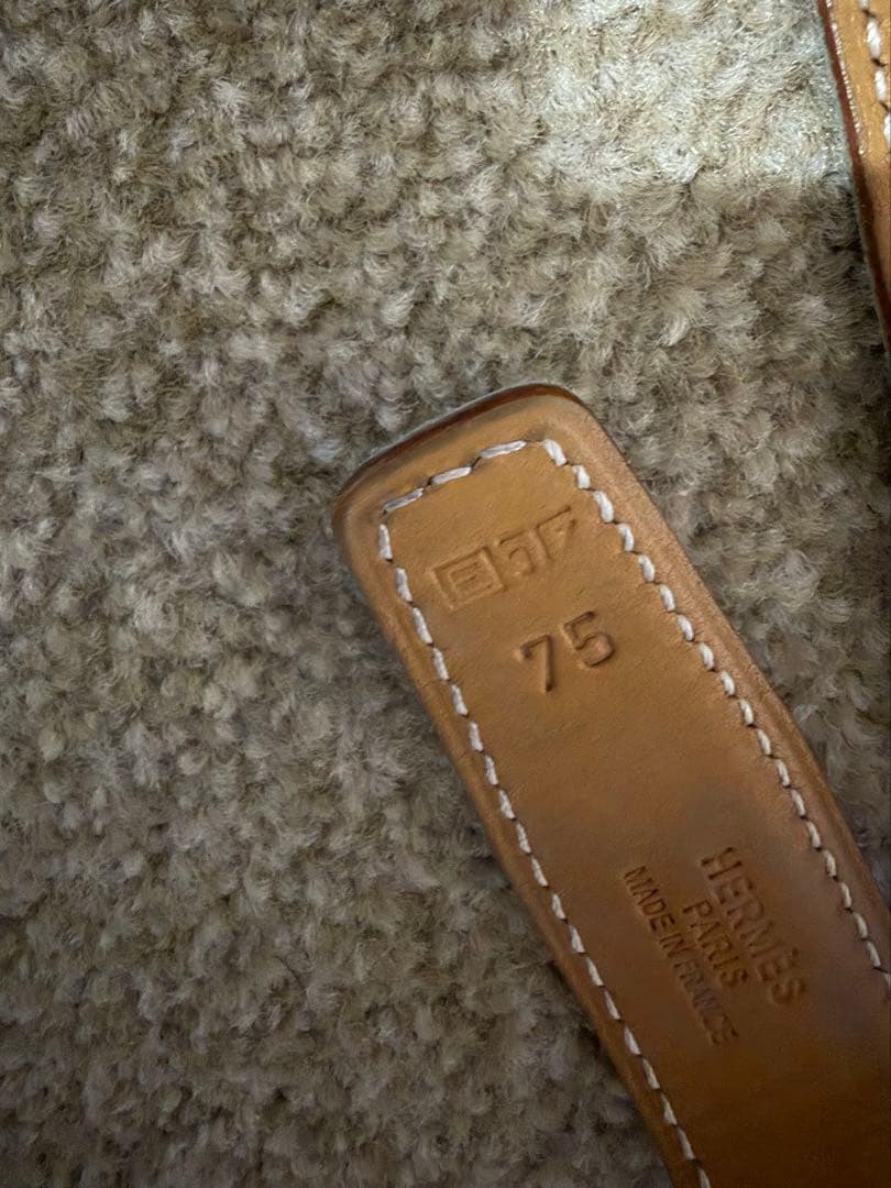 エルメス　H型バックル　ベルト　ブラック