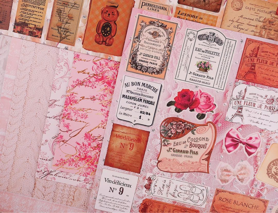 新作全部set♡140枚　A4デザインペーパー＆コラージュシート　ジャーナル