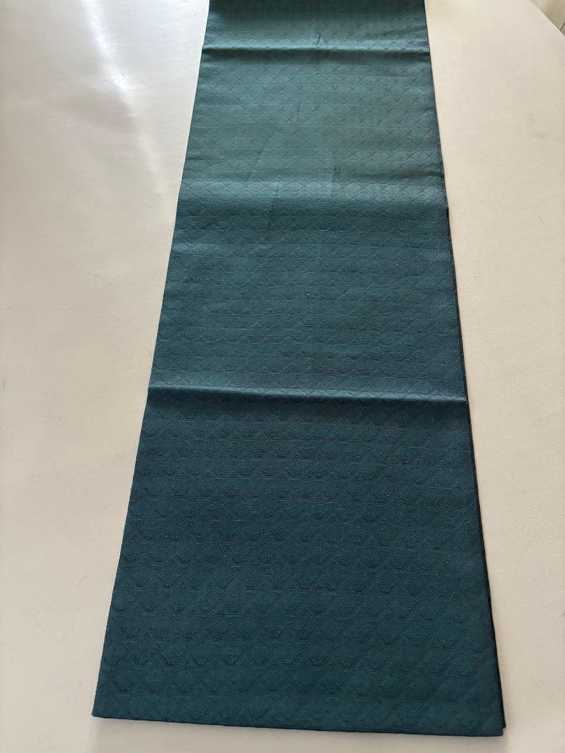 正絹 文様入り 控えめな透け感 袋帯 ビーズ刺繍 七宝丸文