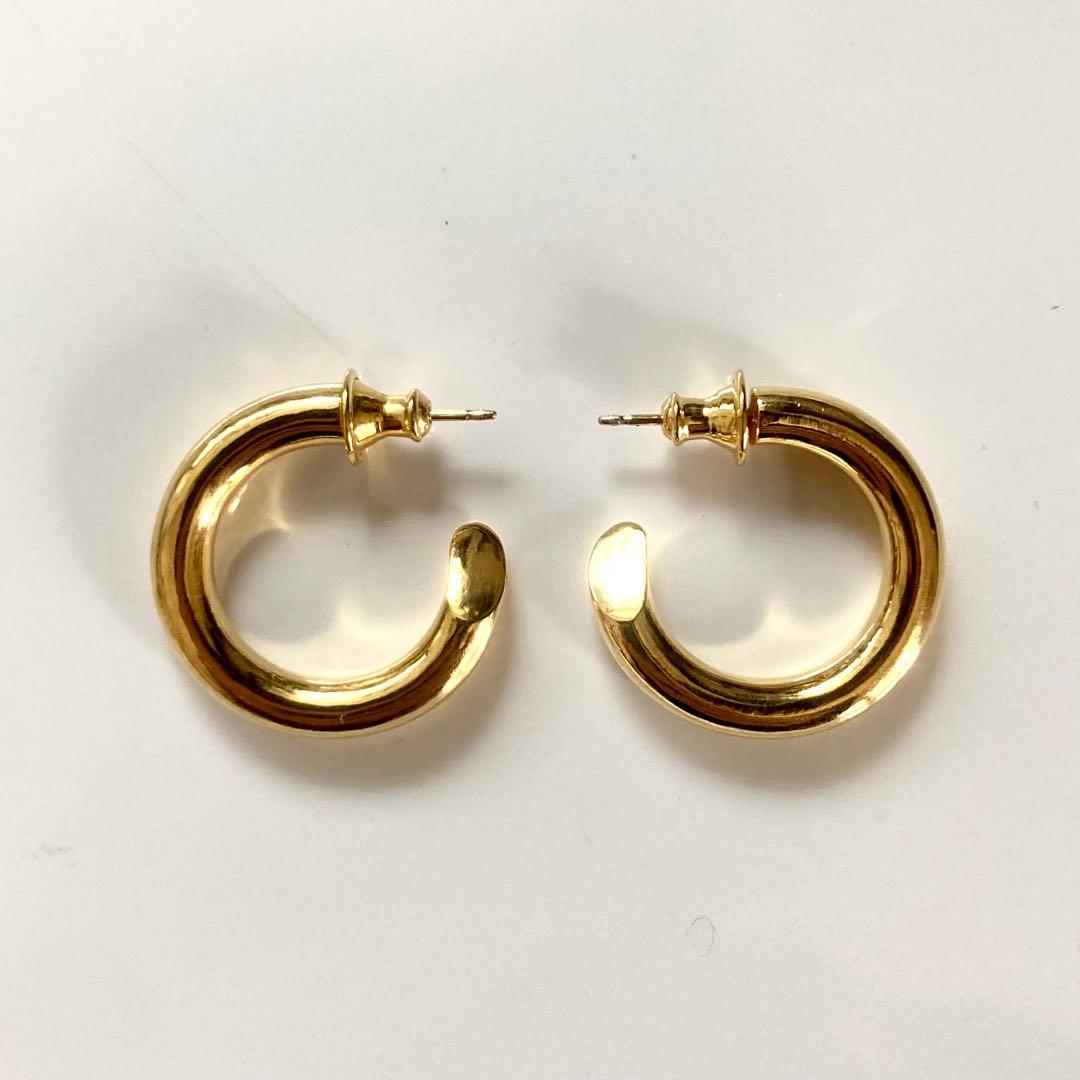 ゴールド 4×23mm 両耳　18金　ピアス　BWL クロムハーツ