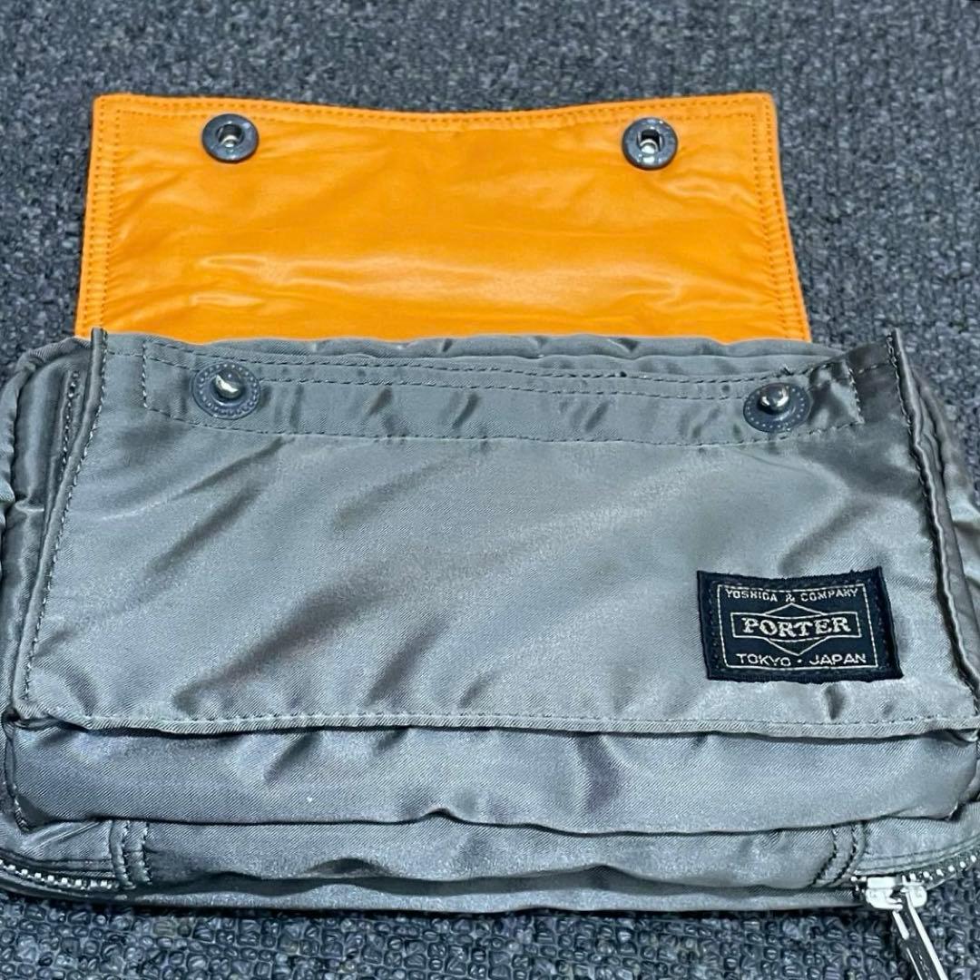 極美品 希少色✨ポーター タンカー ショルダーバッグ ポシェット シルバーグレー