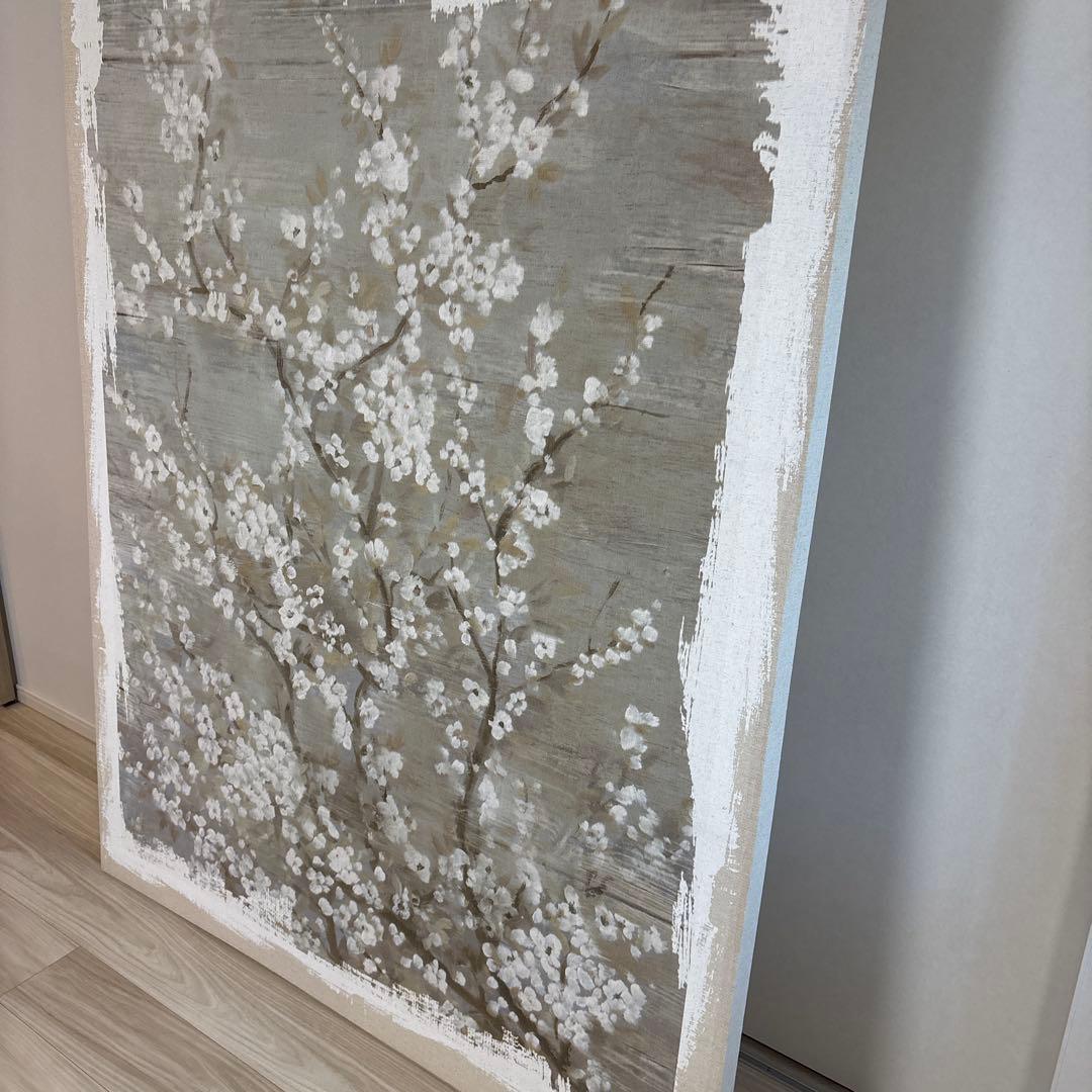 送料込み❣️早物勝ち❣️大幅値下げ！‼️サラグレース　グレー背景の桜装飾画