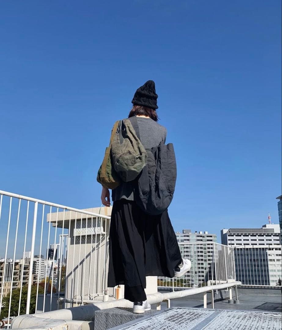 冨澤恭子　柿渋染め　斜めがけバッグ