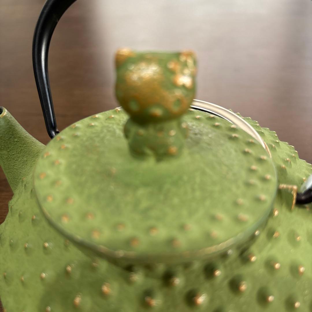 ハローキティ 鉄瓶 緑色 未使用