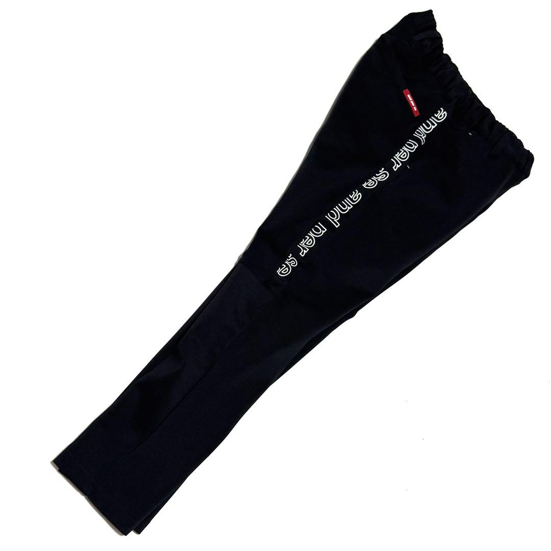 状態良好 アンパスィ ロゴ入りストレッチパンツ ブラック 伸縮性快適 サイズM