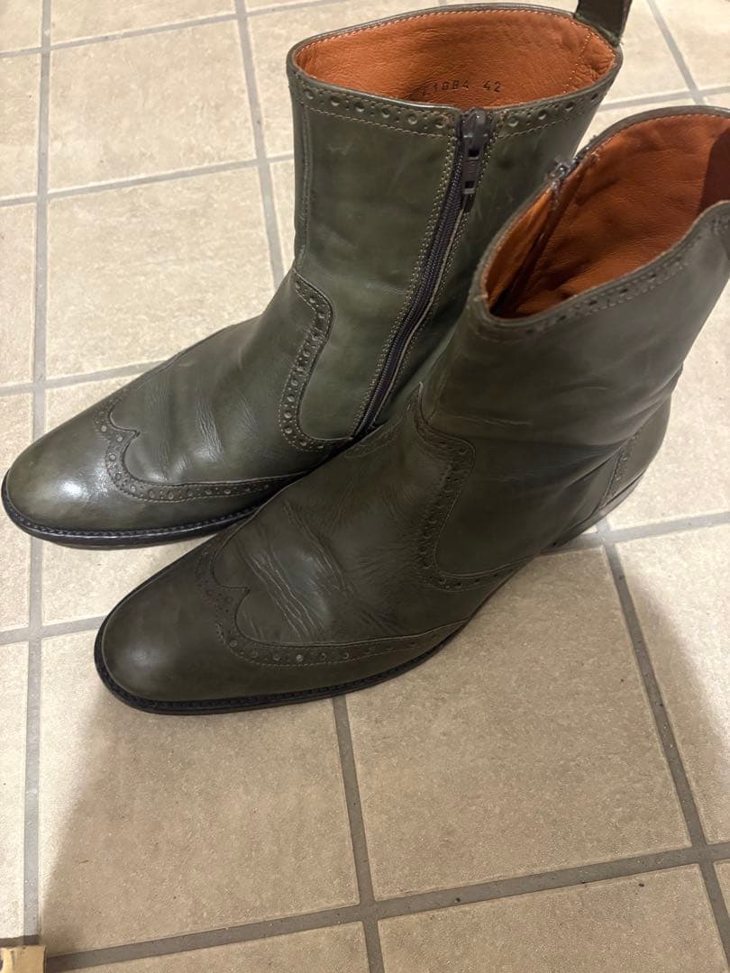 D&G サイドゴアブーツ オリーブグリーン 42