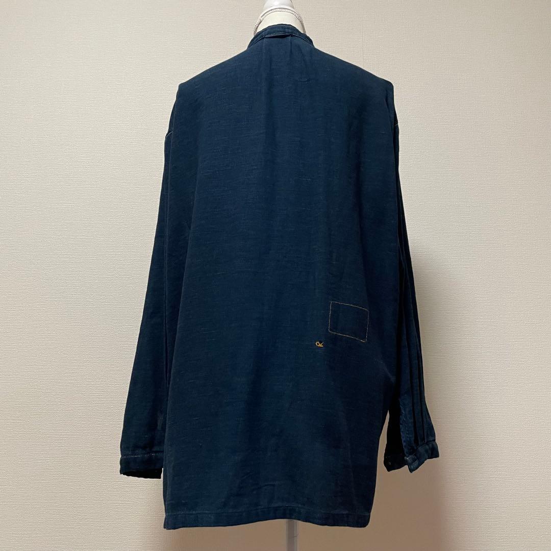 45R インディゴネルの908イージーシャツ　ゴートンくん　カンガルーポケット