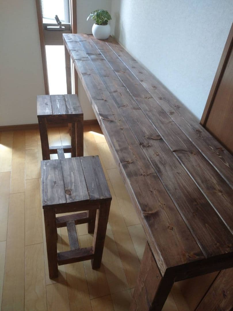 180 カウンターテーブル　ダイニングテーブル　ウォールナット　アンティーク