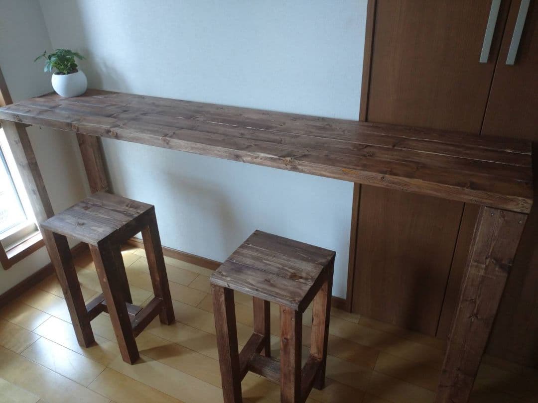 180 カウンターテーブル　ダイニングテーブル　ウォールナット　アンティーク