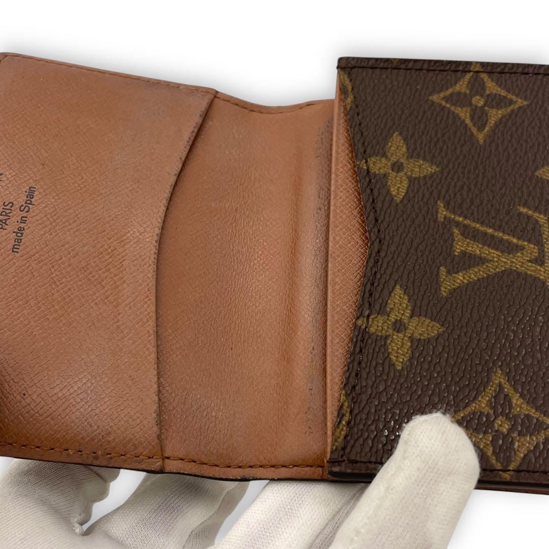 ルイヴィトン カードケース 名刺入れ モノグラム 茶 ブラウン アンヴェロップ