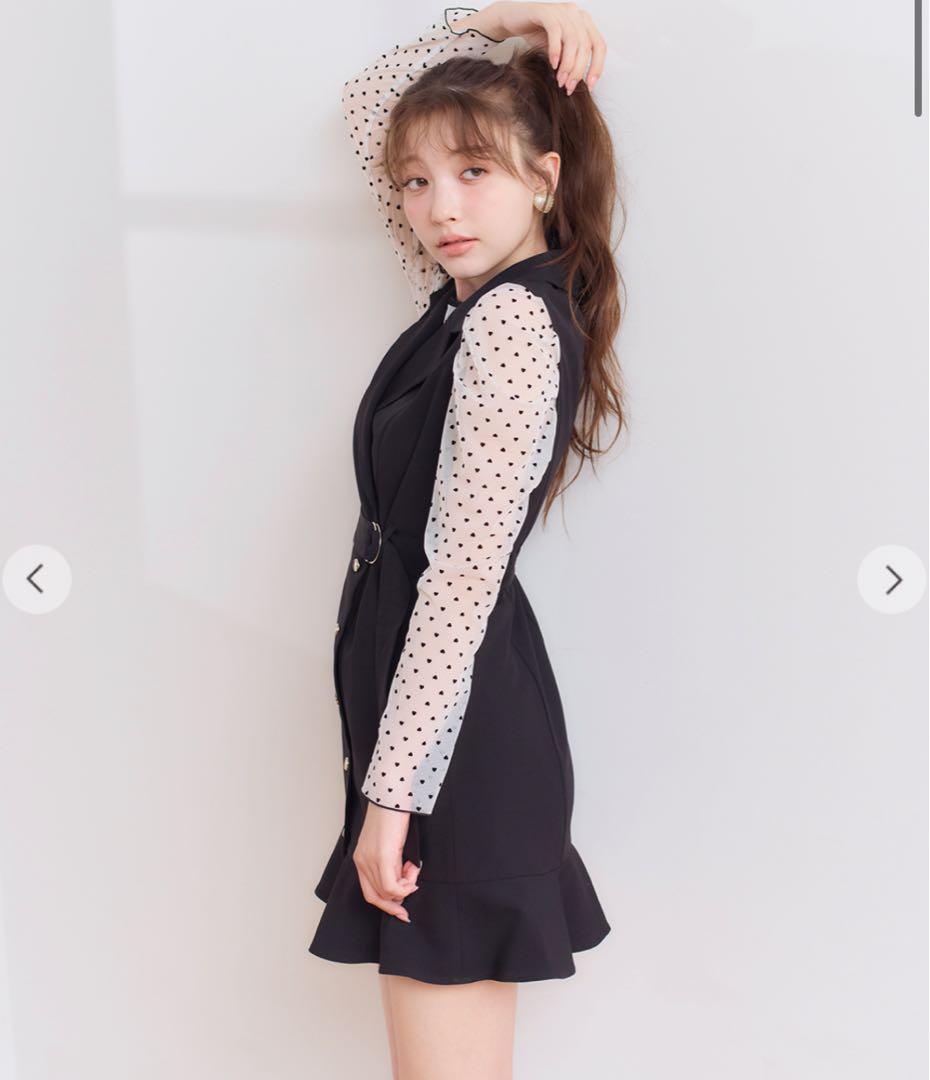 LILLIAN CARAT ヘムフレアジャケットミニワンピース