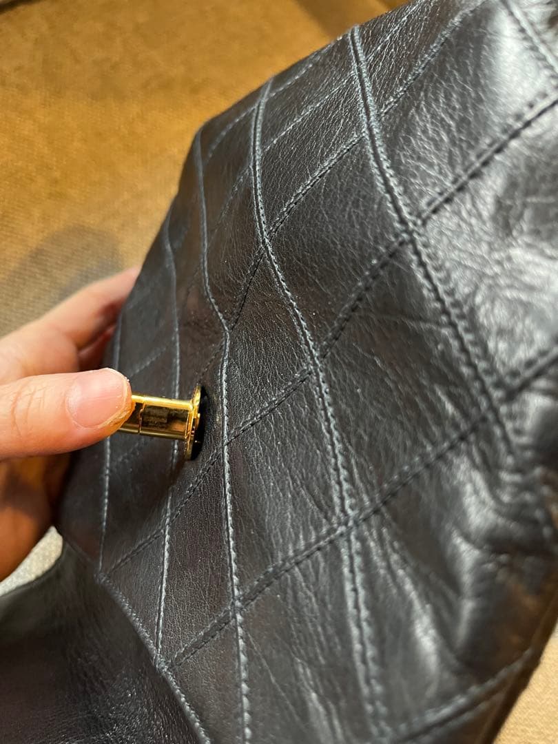 CHANEL ビコローレ　ウエストポーチ　ブラックレザー ショルダー