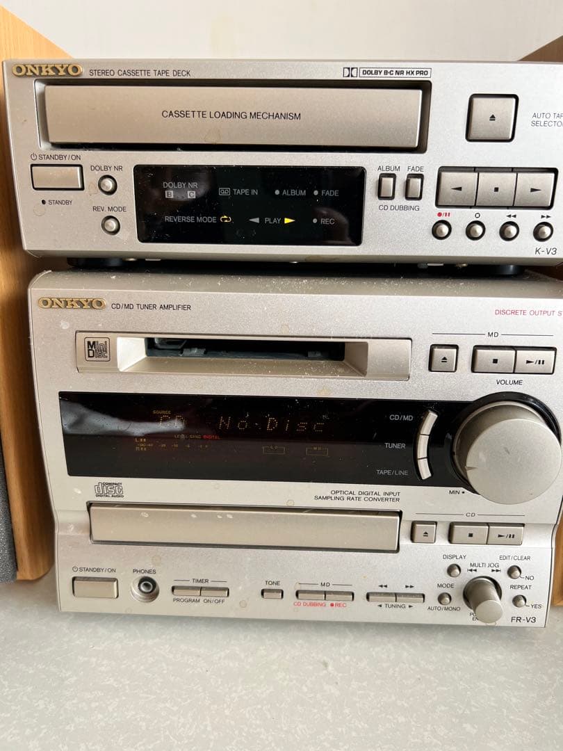 【ジャンク】ONKYO FR-V3 ミニコンポ CDカセットラジオ