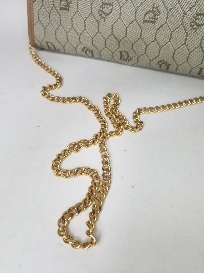 クリスチャン・ディオール ハニカムパターン チェーンショルダーバッグ