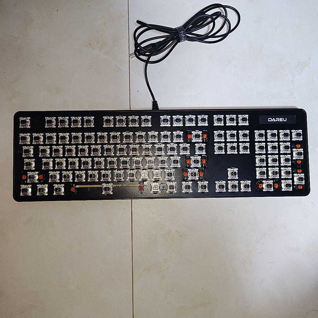 DAREU 緑 LK175 黒軸 RGB 単色 ゲーミングキーボード