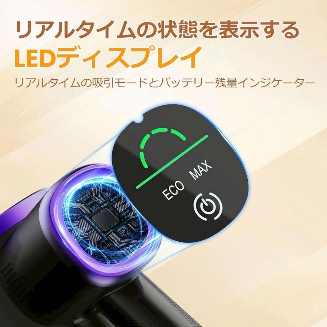 掃除機✨コードレス 業界初 腰痛ゼロ折りたたみ式 70KPa超強力吸引 自立式
