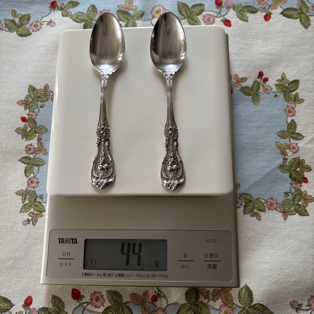 666様　純銀スプーン　Reed & Barton 2本