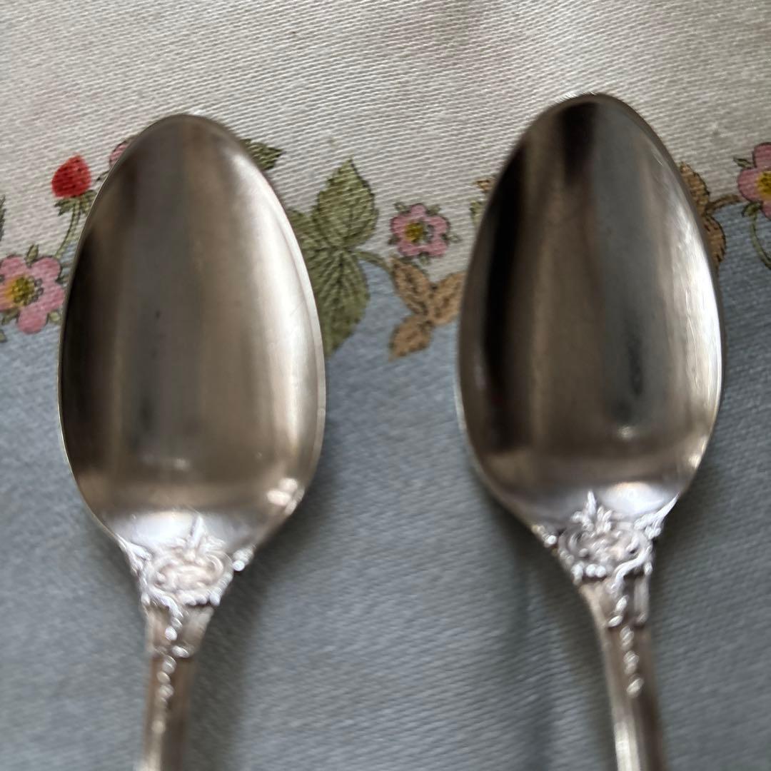 666様　純銀スプーン　Reed & Barton 2本