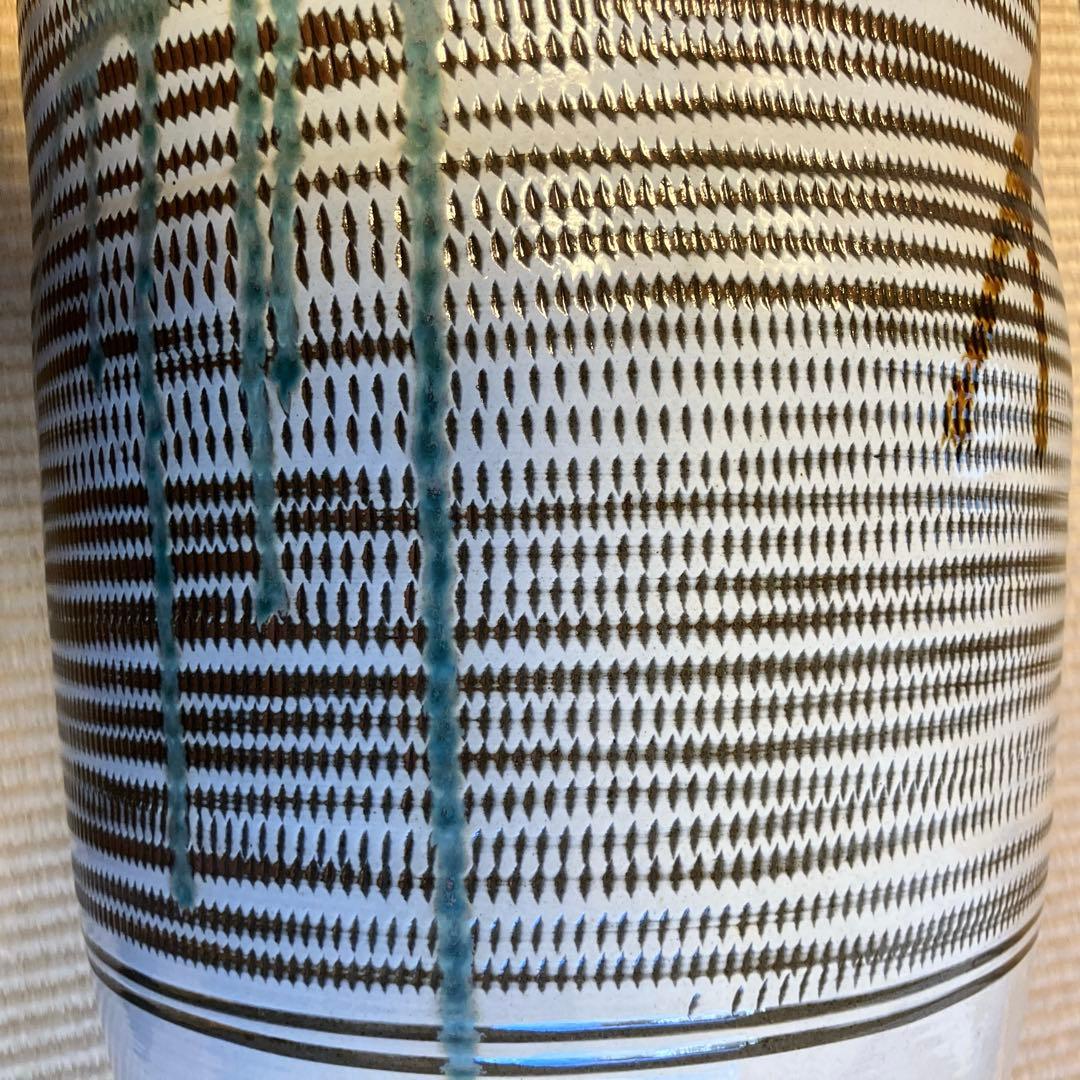 小鹿田焼　飛びカンナ　傘立て　睡蓮鉢　メダカ鉢　小石原焼