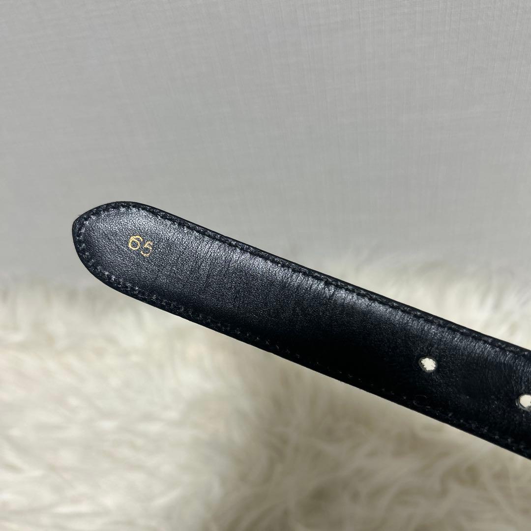 CELINE ブラックレザー ベルト　65