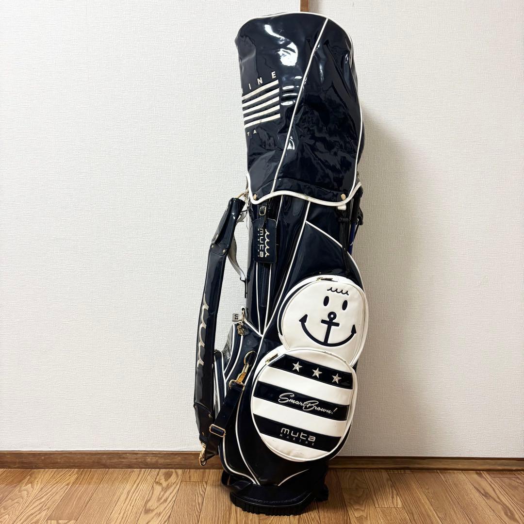 ムータキャディバッグ　エナメル素材mutaスタンド型