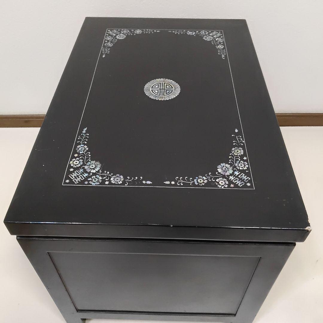 韓国　伝統工芸品　螺鈿細工　花鳥模様　収納棚　キャビネット　送料無料