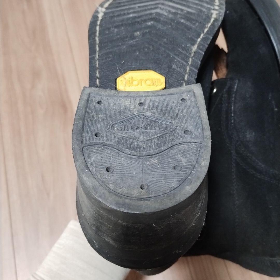 【BEAMS】フリンジ付ダークブラウンスエードワークブーツUS9