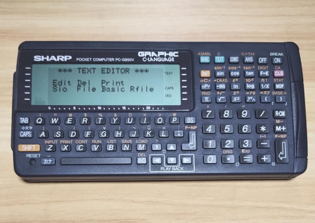 簡易動作確認OK　シャープ ポケットコンピュータ PC-G850V　　SHARP