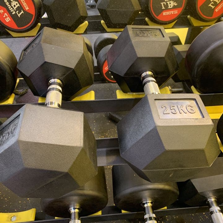 ラバーヘックス  ダンベル　　３７.5kg 2個