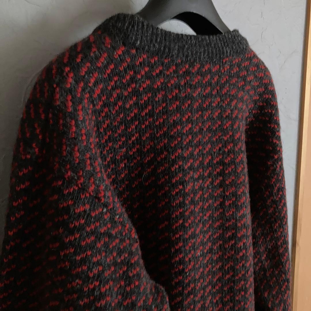 【ノルウェー製 80s】エルエルビーン　バーズアイニット サイズL 希少カラー