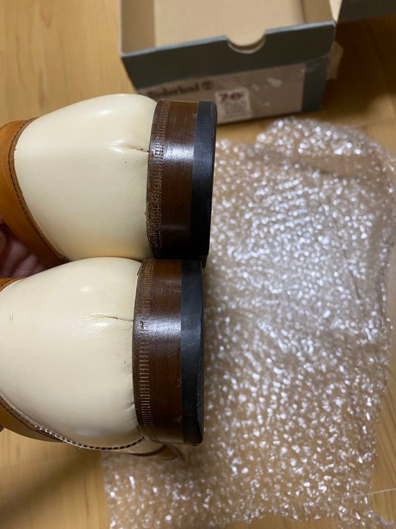 PRADA ローファー　オフホワイト&キャメル