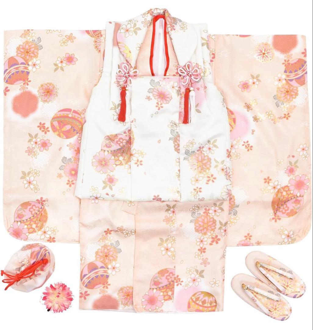 【新品未使用】七五三　3歳　女の子　着物フルセット