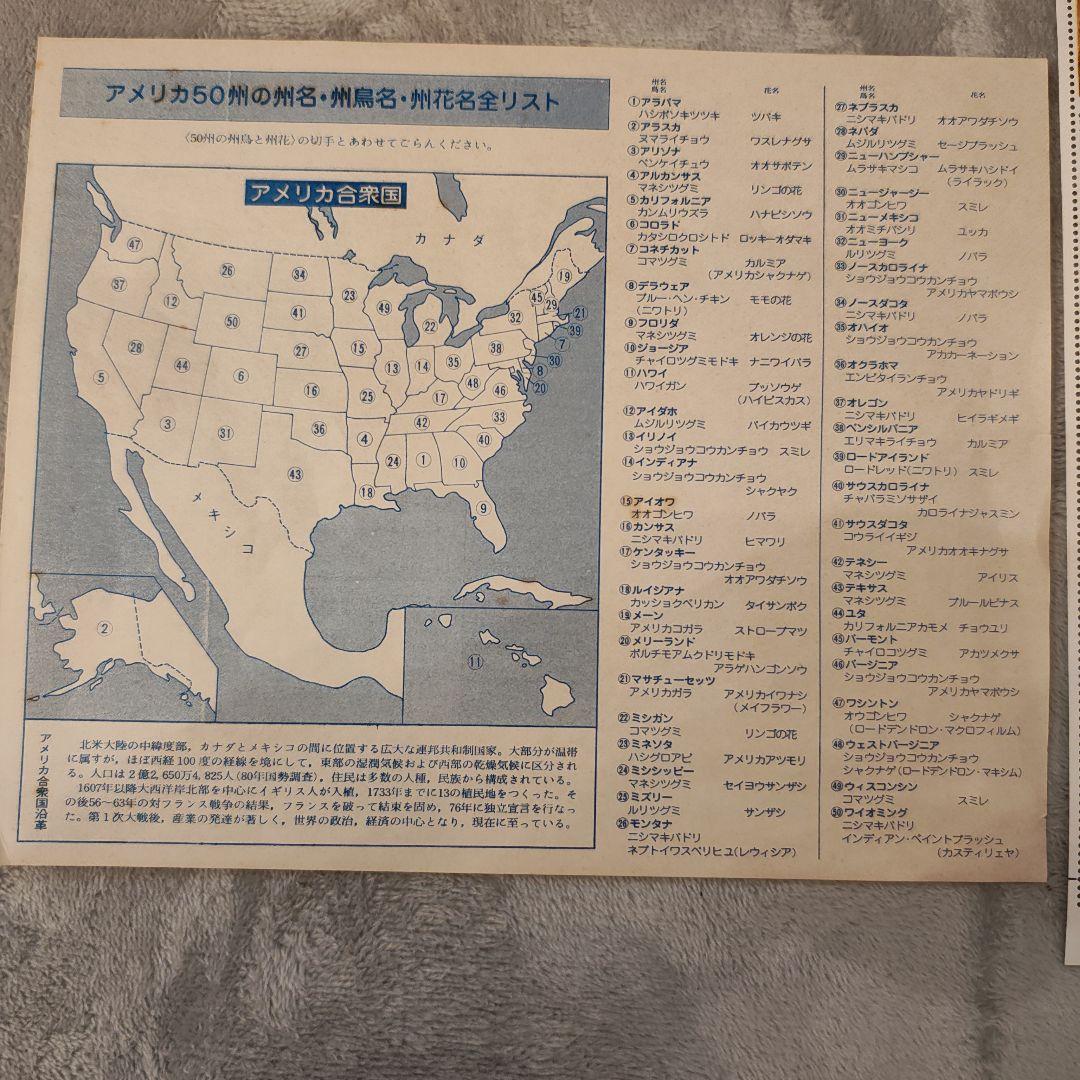 アメリカの各州の切手セット