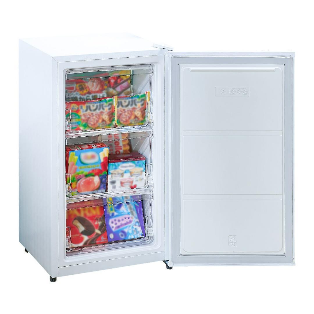 冷凍庫 60L 省エネ 静音 ノンフロン コンパクト 温度調節 耐熱天板 右開き