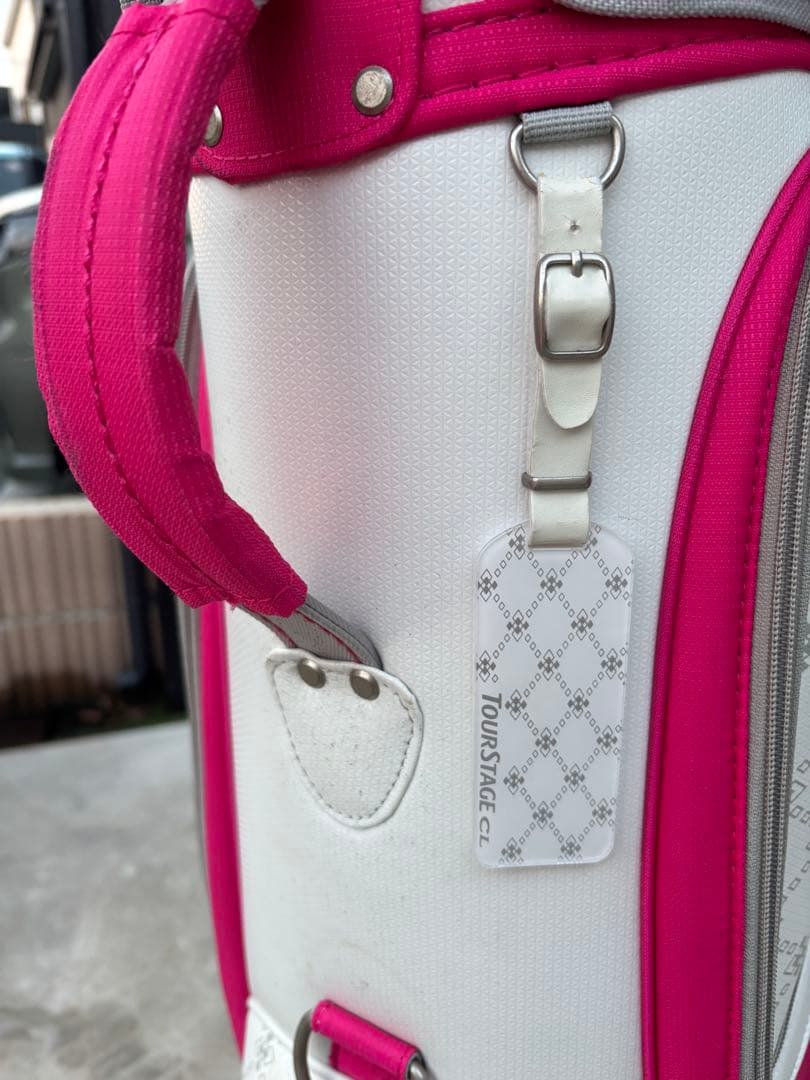 TourStage キャディバッグ ホワイト/ピンク