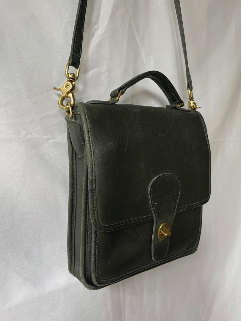 80s old COACH オールドコーチ ショルダーバッグ vintage 緑