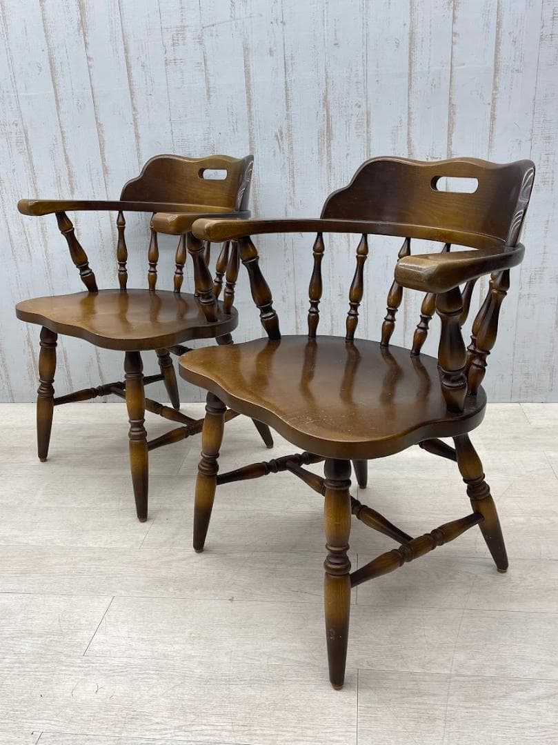 飛騨産業 キツツキ ウィンザーチェア ダイニングチェア 椅子 2脚 まとめて