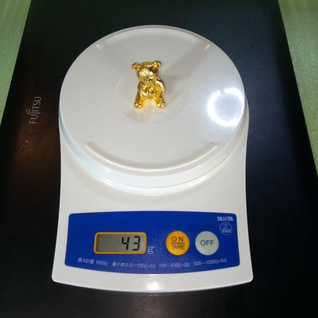 金属製と思われるゴールドクマの置物　インテリア　オブジェ　ディスプレイ　レア