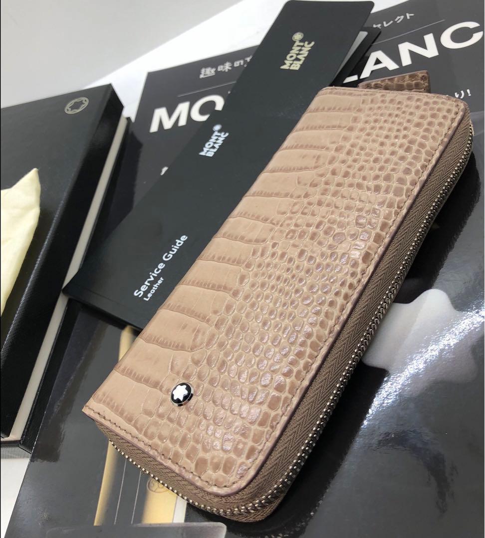 モンブラン　★完売極上最高逸品！アリゲーターデザイン・マイスター本革製ペンポーチ