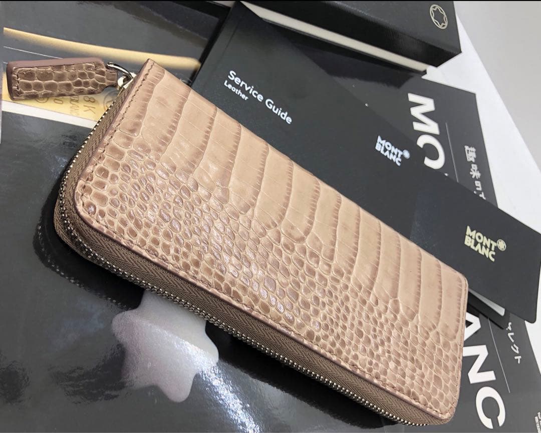 モンブラン　★完売極上最高逸品！アリゲーターデザイン・マイスター本革製ペンポーチ